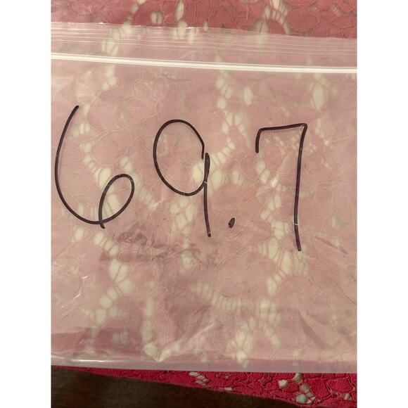 City Chic Lace Whisper Dress Sz XL 22 Raspberry Nude Midi Wedding Guest Sexy NWT - Picture 13 of 13